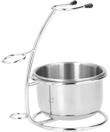 Demeras Stainless Steel Shaving Stand Set - Metal Shaving Bowl & Brush | International Shipping Available - Buy Online on GoSupps.com