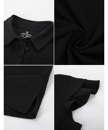JACK SMITH Women's 2023 Sleeveless Golf Polo Shirt - Moisture Wicking Tennis Top - Lightweight Athletic Wear - Black, Large - Buy Online on GoSupps.com
