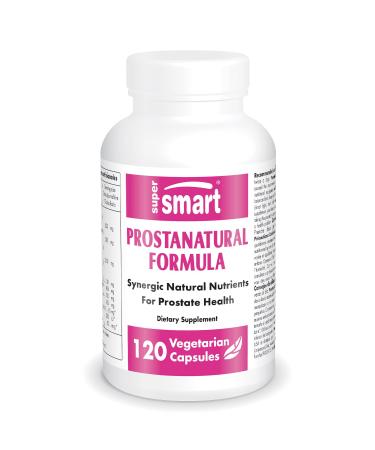 Supersmart - ProstaNatural Formula (Advanced Formula) - with Saw Palmetto Nettle Root Beta-Sitosterol - Prostate Supplement | Non-GMO & Gluten Free - 120 Vegetarian Capsules