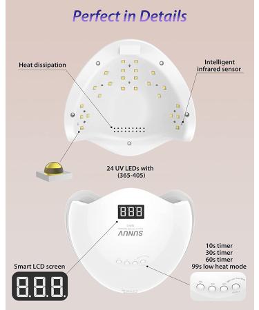 SUNUV UV LED Nail Lamp - Professional Gel Nail Polish Dryer with Sensor and 4 Timers | Manicure and Pedicure Tool - SUN5 - Buy Online on GoSupps.com