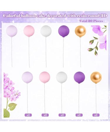 30 Piece Mini Colorful Balloon Cake Topper Set for Dollhouse Party Decorations - Ideal for Birthdays, Weddings & More - Light Colors - Buy Online on GoSupps.com