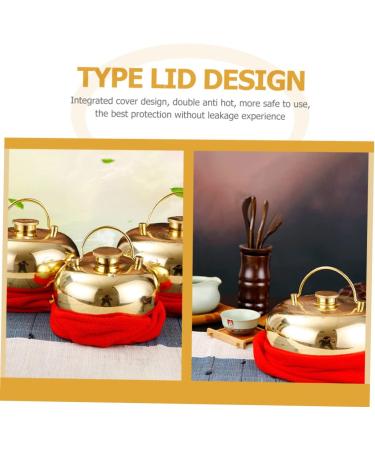 Buy Cabilock Vintage Brass Hot Water Pot 13x13cm Comfortable Hand Accessories for Cold Weather Perfect Outdoor Gift - Buy Online on GoSupps.com
