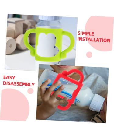 ibasenice 2pcs Silicone Bottle Handle Bottle Handle Milk Bottle Accessories Milk Bottle Handles Silicone Bottle Handle Milk Bottle Grips Feeding Bottle Newborn Feeder 13.00X7.00X6.50CM Assorted Color - Buy Online on GoSupps.com