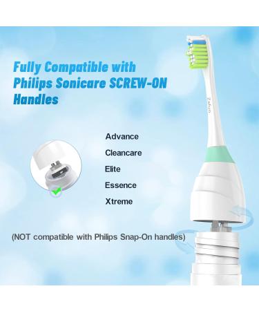 Zafuo Replacement Toothbrush Heads for Philips Sonicare Screw-on Toothbrushes Replacement Heads Compatible with Phillips Sonic Care E-Series Electric Toothbrushes (2 Pack) - Buy Online on GoSupps.com