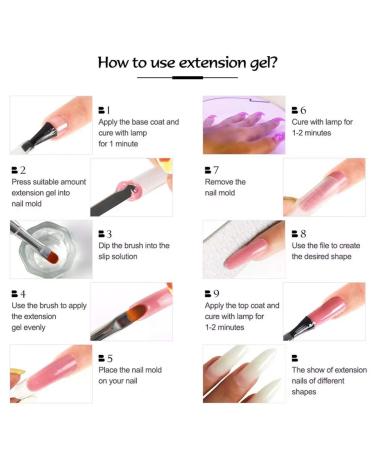 VOUNEDA Nail Extension Gel Set - Fast Construction UV Gel for Quick Strong Nail Extensions | Ideal for Women & Girls - Buy Online on GoSupps.com