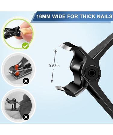 2024 Angled Toenail Clippers for Seniors | Ultra Sharp Wide Jaw Nail Clippers for Thick Nails - No Splash Self-Collecting Fingernail Cutter Set | Perfect Gifts for Men & Women - Buy Online on GoSupps.com