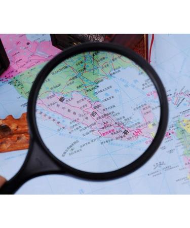 Magnifying Glass 5X Hand-held Magnifying Glass Scratch-Resistant Glass Lens Suitable for The Elderly to Read Hobby Maintenance Observe Reading Magnifier Interesting Lofty Ambition - Buy Online on GoSupps.com