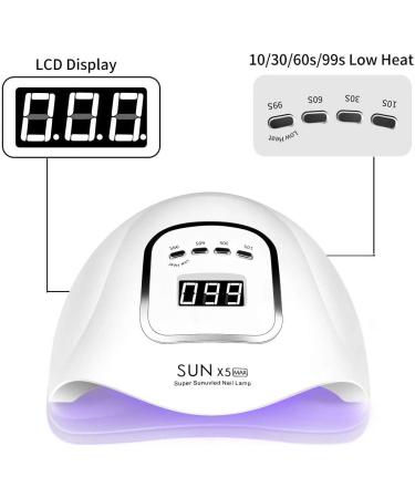 UV LED Nail Lamp 150W Professional Nail Dryer | 4 Timer Settings, Automatic Sensor | Gel Polish Curing Light for Salon-Quality Nails - Buy Online on GoSupps.com