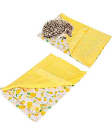 Bearded Dragon Bed Comfortable Removable Reptile Sleeping Bag with Small Pillow for Geckos (Pineapple + Yellow Quilt) - Buy Online on GoSupps.com