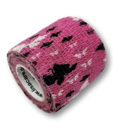 Lisacare tape combined self -adhesive - 2 rolls 5cm wide - self -adhering elastic for children - huge color and motif selection - bandages for comforting (butterfly) butterfly 2 -Set
