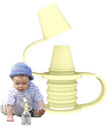 Eastuy Silicone Leak-Proof Bottles | Food Solution | Scratch-Free Design | Replacement Adapters for Kids | Creamy Yellow - Buy Online on GoSupps.com
