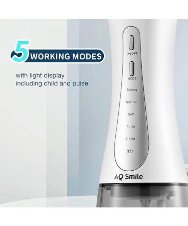 Wireless Tooth Cleaner & Water Flosser - 5 Modes 6 Nozzles USB-C Rechargeable IPX7 Waterproof 350ml Water Tank - Buy Online on GoSupps.com