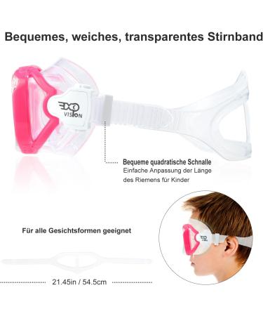 Kids 180 Panoramic View Anti-Fog Diving Mask | Unisex Child Swim Goggles with Nose Cover | Snorkeling Gear in Sweet Pink - Buy Online on GoSupps.com