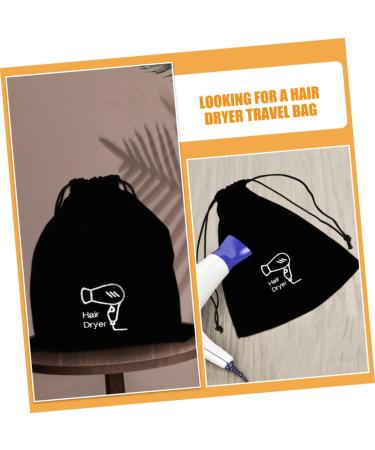NULYLU 4pcs Flannel Hair Dryer Bag Travel Bag for Blow Dryer and Hair Tool Makeup Pouch Drawstring Bag Case - Buy Online on GoSupps.com
