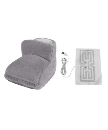 YJZQ Electric Footwrmear Usb Feat the Cystring Feet Feet With Washable Interior Food High Top Pl ch Heating Shoes Soft Foot Sack Winter Feest Heating Heating Matt for Women Men Older People Gray