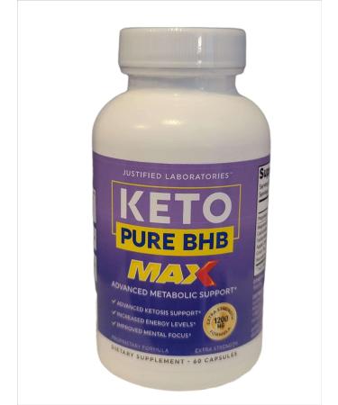 Keto Pure BHB Max 1200mg 3 Pack Supplement | Advanced Ketosis Support | Includes goBHB Exogenous Ketones | Apple Cider Vinegar, Macadamia Nut Oil, Green Tea | Men Women - Buy Online on GoSupps.com