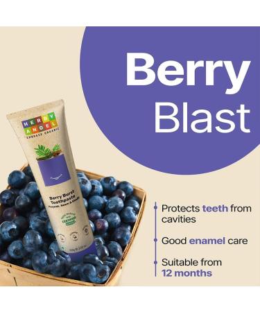 Herby_Angel Baby Toothpaste Berry Burst - Herbal Kids Oral Care Toothpaste with Neem Khadir & Meswak - Promotes Strong Teeth & Healthy Gums for Toddlers & Babies 12 Months & Above - 100 Gm - Buy Online on GoSupps.com