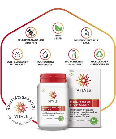 Vitals Men's Prostate Formula - 60 Capsules with Pygeum Pumpkin Seeds & Saw Palmetto | Optimal Support for Prostate Health - Buy Online on GoSupps.com