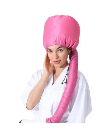 Soulta Satin Diffuser Drying Cap, Deep Conditioning Heat Cap Eleganty Soft Bonnet Hood Hairdryer (Red)