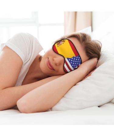 American Spain Flag Unisex Adjustable Eye Mask - Perfect for Travel Yoga and Office Naps - Buy Online on GoSupps.com
