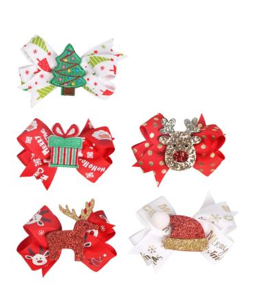 Minkissy 5pcs Christmas Hair Clips - Sequin Santa Hat & Moose Barrettes | Perfect Holiday Hair Accessories & Gifts - Buy Online on GoSupps.com
