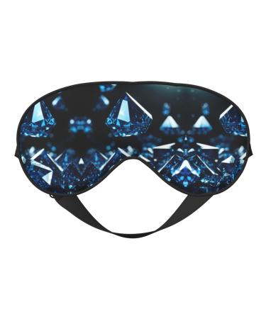 Diamond Pattern Print Unisex Sleep Mask Double-Sided Eye Mask Ideal for Sound Sleep and Skin Care