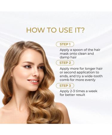 Maria Yanez Argan Oil Hair Mask - Hydrating Treatment for Dry, Damaged and Color-Treated Hair - 10.2 Oz - Buy Online on GoSupps.com