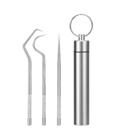 304 steel toothpick cleaning kit keychain sustainable teeth cleaning cleaning kit keychain tooth x7i8 outdoor hook tools