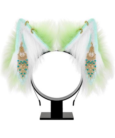 amangul Plush Ear Headband Retro Ethnic Tassels Pendant Hair Hoop Anime Cosplay Costume Halloween Party Hair Accessories - Buy Online on GoSupps.com