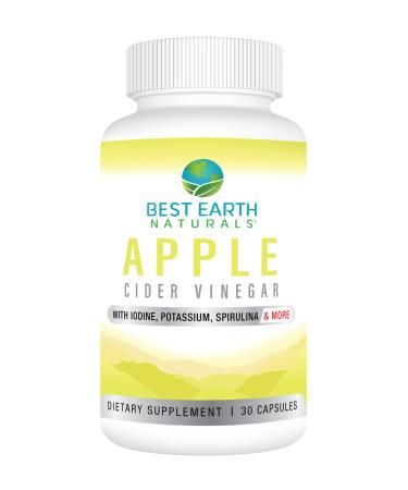 Best Earth Naturals Apple Cider Vinegar Complex with Iodine Potassium Spirulina and More 30 Count