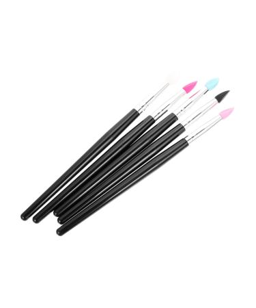 Housoutil 5pcs Silicone Eyeshadow Brush Makeup Brush Eye Shadow Applicator Double Sided Makeup Accessory Set