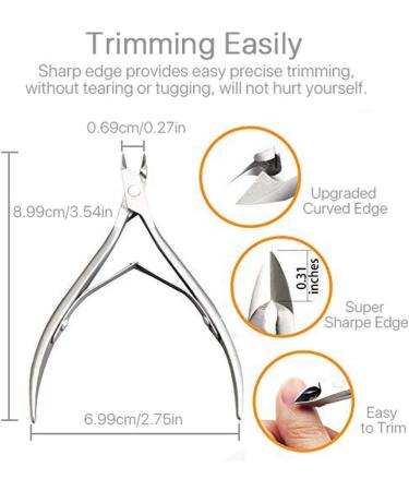 3 PCS Professional Stainless Steel Cuticle Nippers & Pusher Set - Durable Nail Trimmer Pedicure Manicure Tools - Buy Online on GoSupps.com