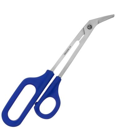 Toenail Scissors with Blue Plastic Handle - Extra Long - 7.85" - Incl. Micro-Serrated Blade - from Our Product Line 50 +