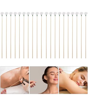 Bamboo Ear Cleaner Set - 20Pcs Goose Hair Ear Pick & Chinese Ear Scraper - Ear Cleaning Tool for Ear Care - Buy Online on GoSupps.com