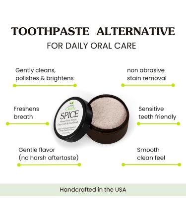Isabella s Clearly Spice Remineralizing Tooth Powder | Teeth Whitening Natural Toothpaste Fluoride Free for Adults Kids Sensitive Teeth & Gums | Xylitol Baking Soda Clay Calcium Cinnamon Clove - Buy Online on GoSupps.com
