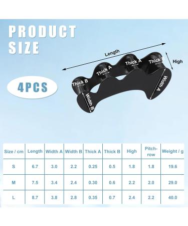 Adjustable Silicone Toe Spacers for Hammer Toes - 2 Pairs - Toe Straighteners for Women Men - Black M - Buy Online on GoSupps.com