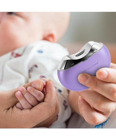 Fingernail Trimmer Electric | Safety Fingernail Nail Clipper Nail Scraps Storage Clipper Rechargeable LCD Digital Display Clipper Light & 3 Speeds for Children Seniors Purple - Buy Online on GoSupps.com