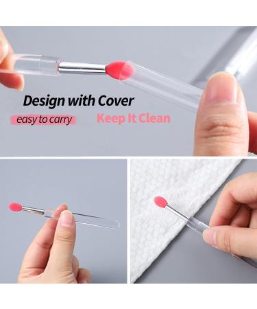 Buy Silicone Lip Brushes - 8 Pcs Reusable Eyeshadow & Lip Gloss Applicators | Beauty Tools in White Pink Red & Blue - International Shipping Available - Buy Online on GoSupps.com