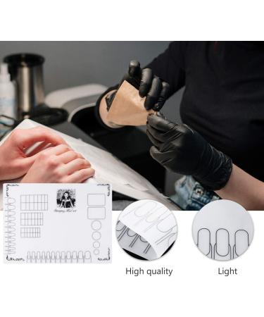 FRCOLOR Nail Art Soft Silicone Pad Tool Silicone Mat Painting Kit De Manicura Nail Art Glamour Mat Craft Mat Silicone Exercise Block for Colouring Nails Colouring Work White - Buy Online on GoSupps.com