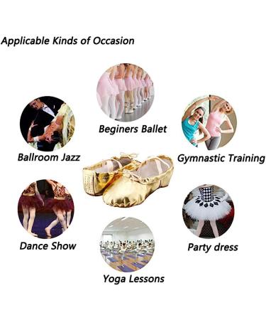 MSMAX Girls Gold Ballet Dance Slip-On Jazz Flats | Size 13 Narrow Little Kid | Perfect for Parties & Performances - Buy Online on GoSupps.com