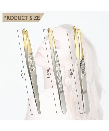 Tweezers Set 3-Piece Precision Tweezers Set Plucking Tweezers for Face Care - Buy Online on GoSupps.com