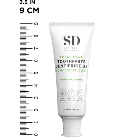Spa-Dent Total Care Toothpaste Made in Canada with Advanced Dental Grade Ingredients (6.70oz/190g - 2 Pack) 380 g (Pack of 1) - Buy Online on GoSupps.com