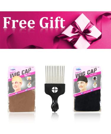 Short Afro Wig for Black Women - Big Bouncy Kinky Curly 70's Style - Premium Synthetic Natural Looking Soft Hair in 1B Black - Buy Online on GoSupps.com