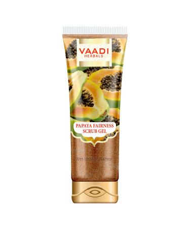 Vaadi Herbals Papaya Fairness Scrub Gel with Honey and Saffron 110g