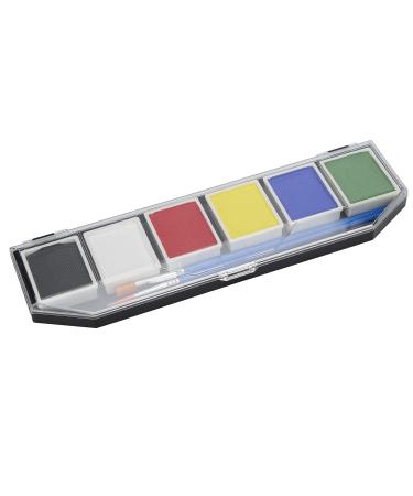 ACOGEDO Face Paint Kit Safe Water-Soluble Paint Palette for Body and Face - 6 Colors Hypoallergenic and Quick-Drying Halloween Makeup Kit 60g