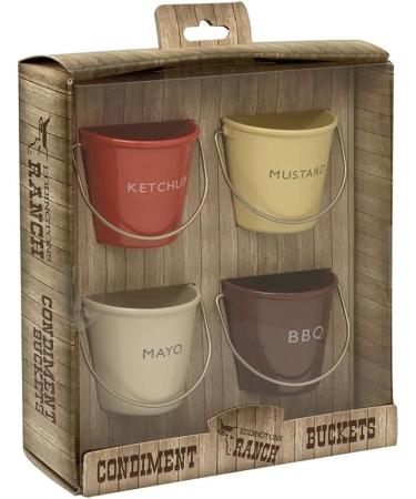 Ranch Set Of 4 Ketchup Mustard Mayo And Bbq Buckets - Buy Online on GoSupps.com