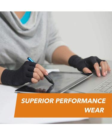 Copper Arthritis Gloves - Compression Gloves for Arthritis Relief in Hands & Fingers - Size Medium (1 Pair) Black - Buy Online on GoSupps.com