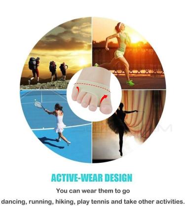 Medium Footed Anti-Slip Gel Pads for Pain Relief - Forefoot Cushion & Toe Spreader for Hallux Valgus Metatarsalgia Morton s Neuroma & Diabetic Foot Care - Buy Online on GoSupps.com