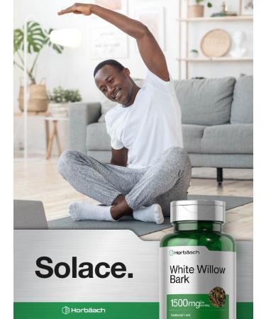 White Willow Bark Capsules 1500mg 200 Pills Max Strength Non-GMO Gluten Free Herb Extract by Horbaach - Buy Online on GoSupps.com