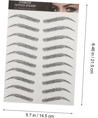 Didiseaon 6 Sheets Imitation Eco Eyebrow Sticker Stickers Adhesive Eyebrow Template Imitation Eyebrow Tattoos - Buy Online on GoSupps.com